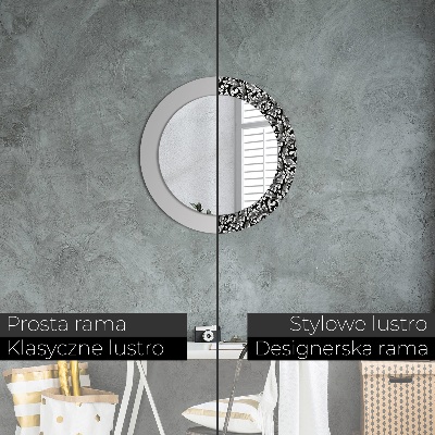 Miroir rond imprimé Ornement