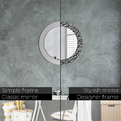 Miroir rond imprimé Ornement