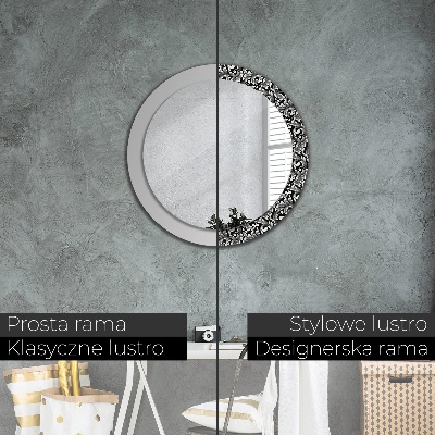 Miroir rond imprimé Ornement