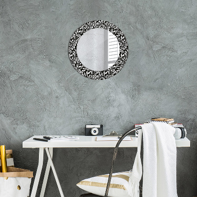 Miroir rond imprimé Ornement