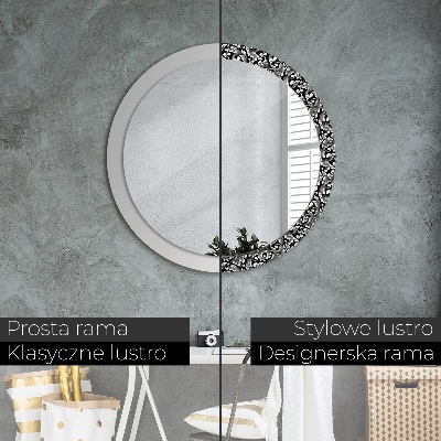 Miroir rond imprimé Ornement