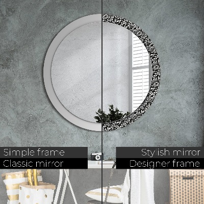 Miroir rond imprimé Ornement