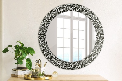 Miroir rond imprimé Ornement