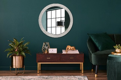 Miroir rond avec décoration Plumes