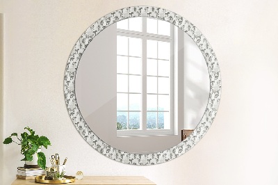 Miroir rond imprimé Tigre tropical