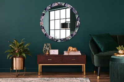 Miroir rond avec décoration Hérons oiseaux