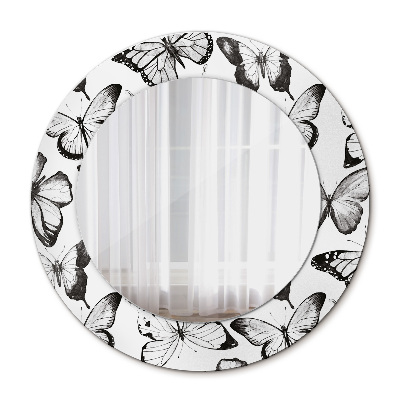 Miroir rond imprimé Papillon