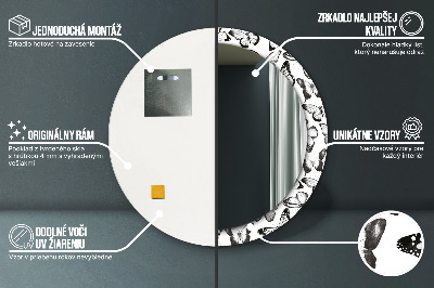 Miroir rond imprimé Papillon