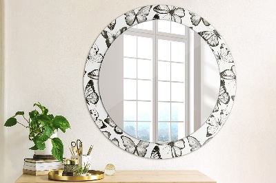 Miroir rond imprimé Papillon