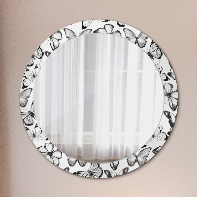 Miroir rond imprimé Papillon