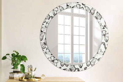 Miroir rond imprimé Papillon