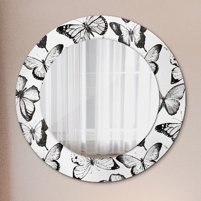 Miroir rond imprimé Papillon