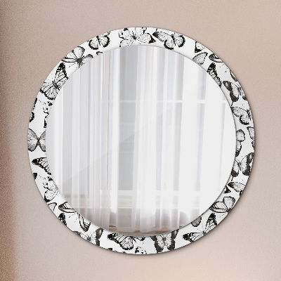 Miroir rond imprimé Papillon