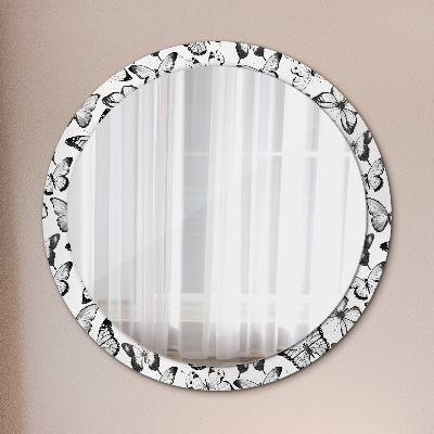 Miroir rond imprimé Papillon