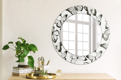 Miroir rond imprimé Papillon