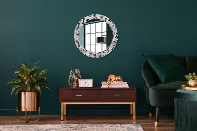 Miroir rond imprimé Papillon
