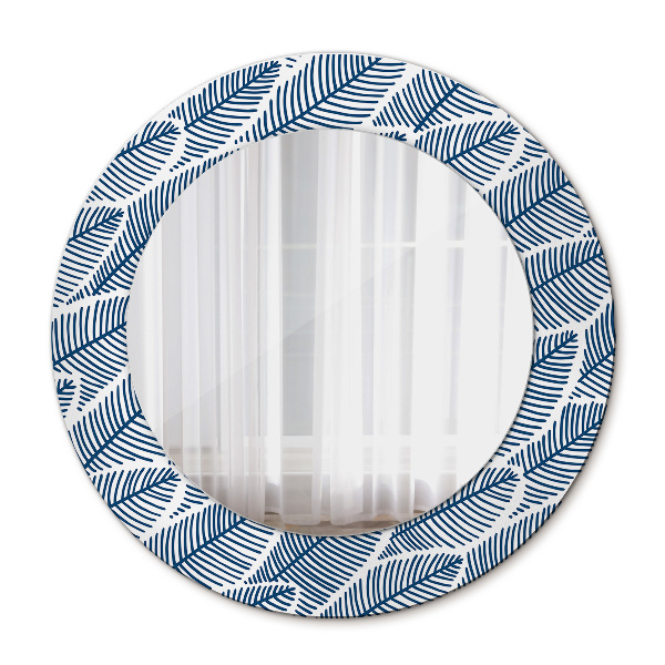 Miroir rond imprimé Feuilles