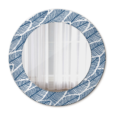 Miroir rond imprimé Feuilles