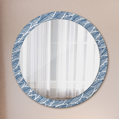 Miroir rond imprimé Feuilles