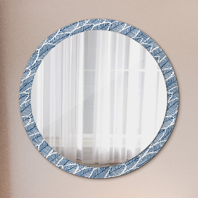 Miroir rond imprimé Feuilles