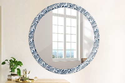 Miroir rond imprimé Feuilles