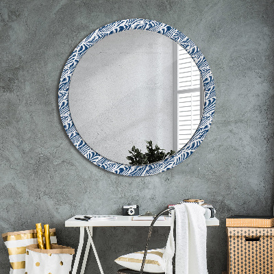 Miroir rond imprimé Feuilles