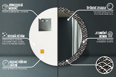 Miroir rond avec décoration Gammes orientales