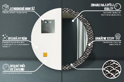Miroir rond avec décoration Gammes orientales