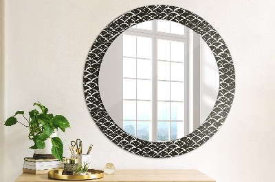 Miroir rond avec décoration Gammes orientales