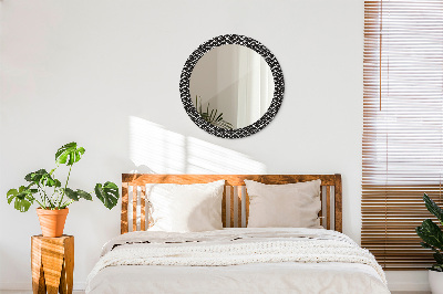 Miroir rond avec décoration Gammes orientales