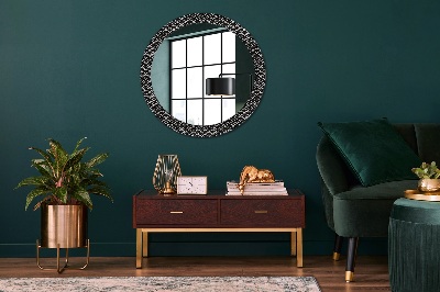 Miroir rond avec décoration Gammes orientales