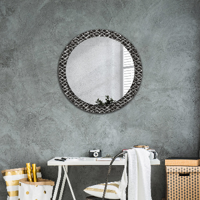 Miroir rond avec décoration Gammes orientales