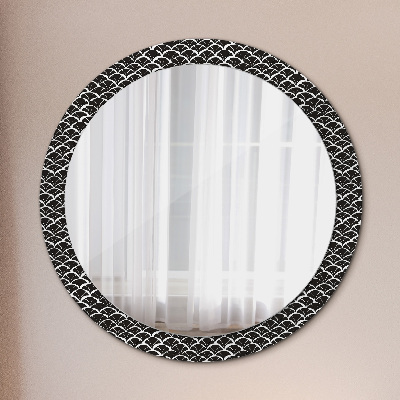 Miroir rond avec décoration Gammes orientales