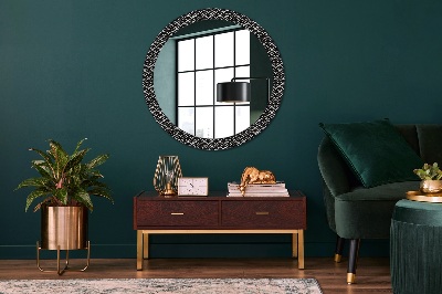 Miroir rond avec décoration Gammes orientales