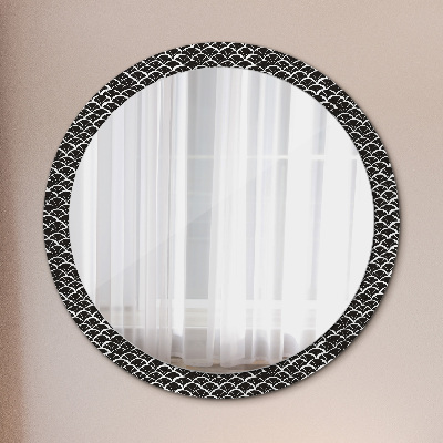 Miroir rond avec décoration Gammes orientales