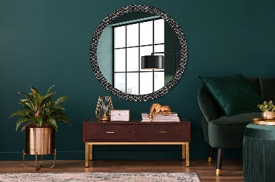 Miroir rond avec décoration Gammes orientales