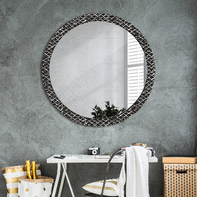 Miroir rond avec décoration Gammes orientales