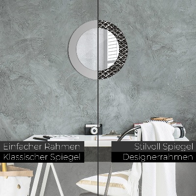 Miroir rond avec décoration Gammes orientales