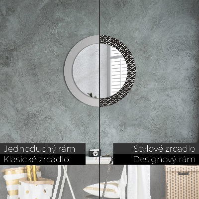 Miroir rond avec décoration Gammes orientales