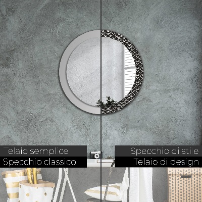 Miroir rond avec décoration Gammes orientales