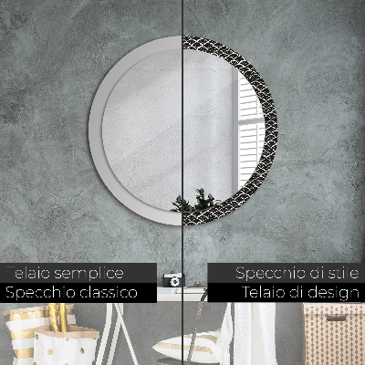 Miroir rond avec décoration Gammes orientales