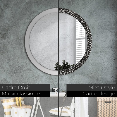 Miroir rond avec décoration Gammes orientales