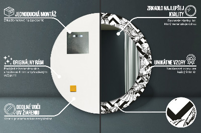 Miroir rond avec décoration Colibris