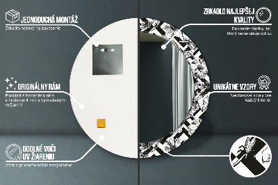 Miroir rond avec décoration Colibris