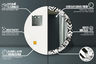 Miroir rond avec décoration Colibris