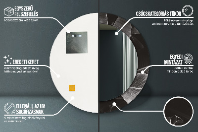 Miroir rond avec décoration Palmiers tropicaux