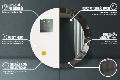 Miroir rond avec décoration Palmiers tropicaux