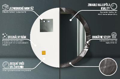 Miroir rond avec décoration Palmiers tropicaux