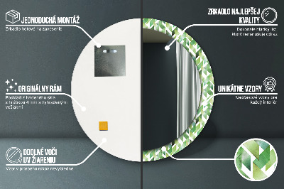 Miroir rond imprimé Chevrons