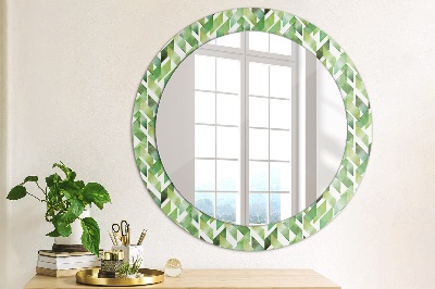 Miroir rond imprimé Chevrons